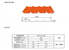 YX25-210-840彩鋼壓型闆