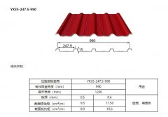 YX35-247.5-990型彩鋼壓型闆